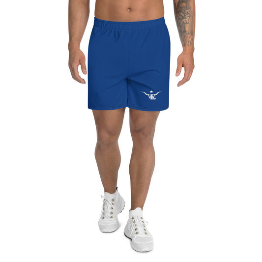 "LW" Men's Athletic Shorts in Blue