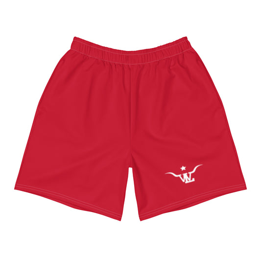 "LW" Men's Athletic Shorts in Red