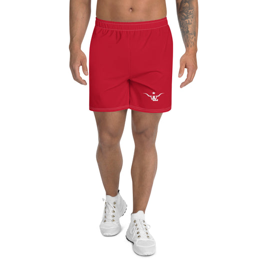 "LW" Men's Athletic Shorts in Red