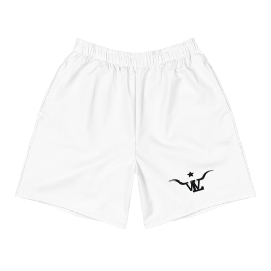 "LW" Men's Athletic Shorts in White