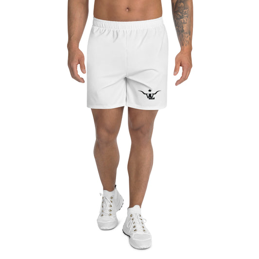 "LW" Men's Athletic Shorts in White